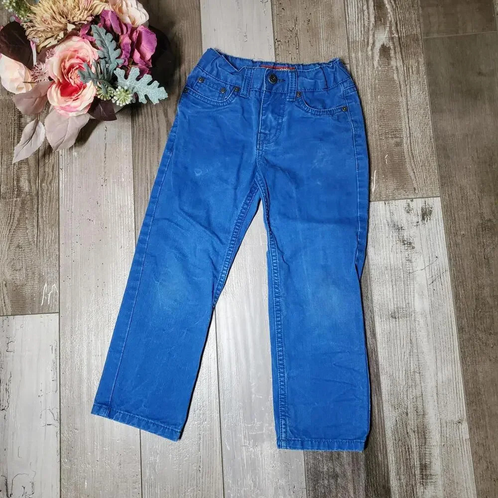 Arizona Jean Co. Size 5 Regular Boys Blue Skinny Denim Jeans Adjustable Waist